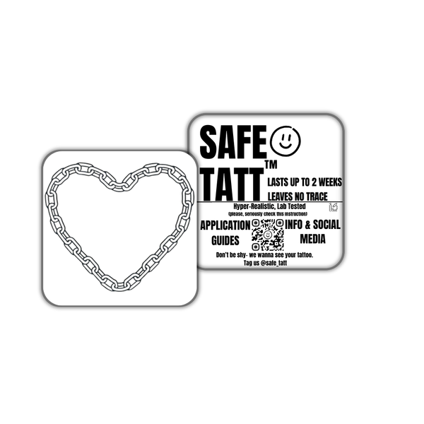 Chained Heart semi-permanent tattoo by SafeTatt