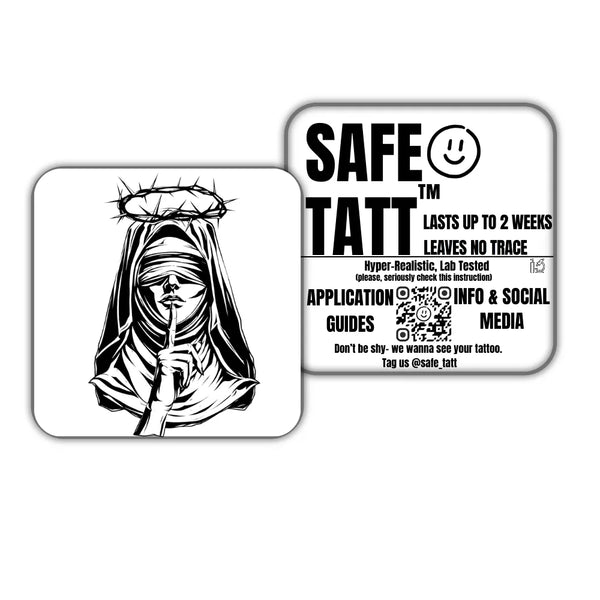 Saint semi-permanent tattoo by SafeTatt