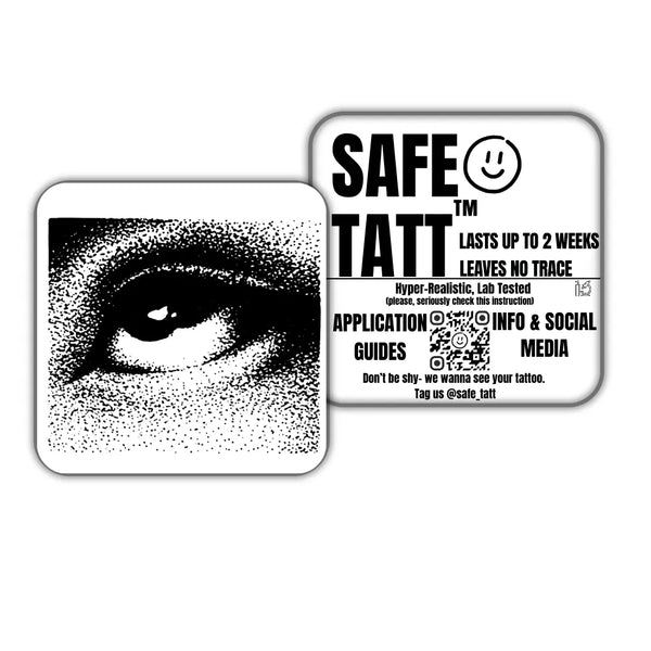 Stippled Eye semi-permanent tattoo by SafeTatt