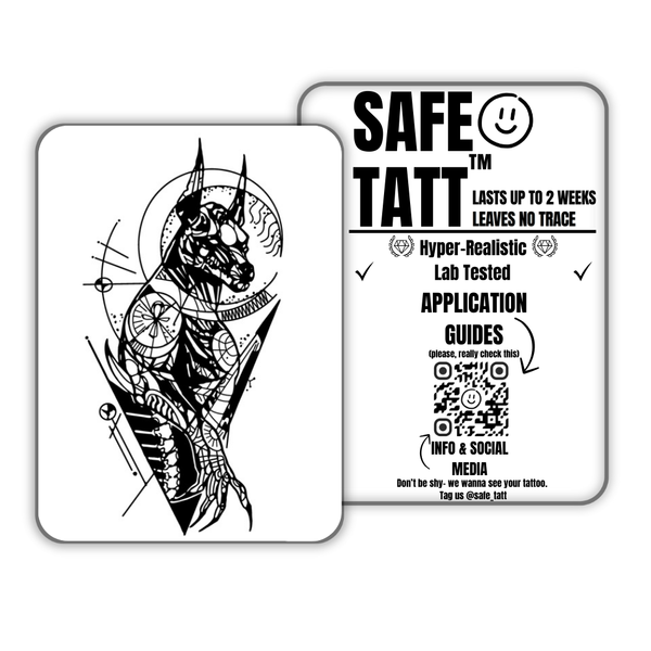 Cyber Anubis semi-permanent tattoo by SafeTatt