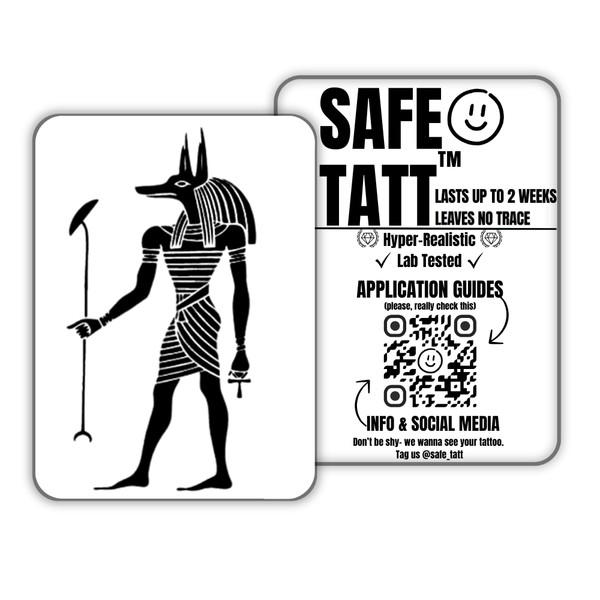 Anubis semi-permanent tattoo by SafeTatt