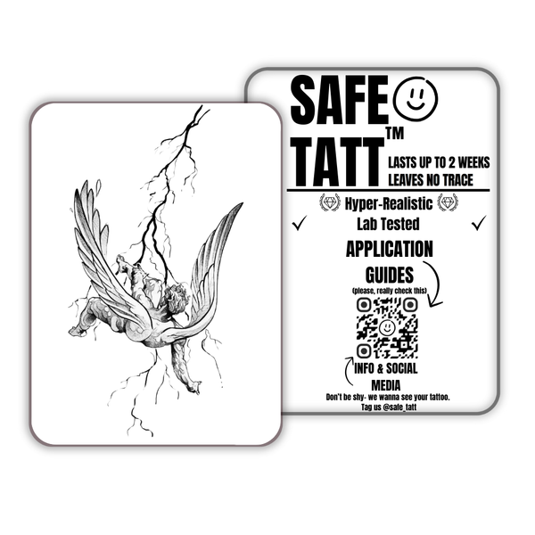 Fallen Angel semi-permanent tattoo by SafeTatt