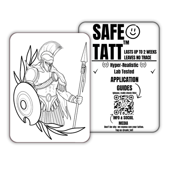 Spartan Warrior semi-permanent tattoo by SafeTatt