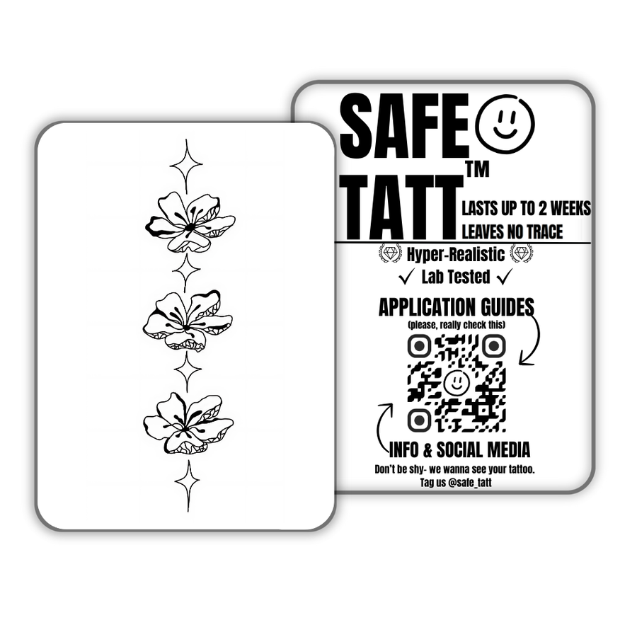 Sparkling Blossom semi-permanent tattoo by SafeTatt