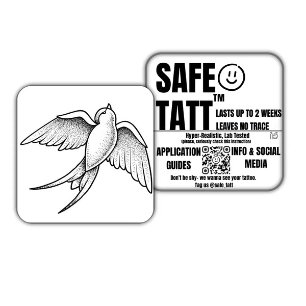 Swallow semi-permanent tattoo by SafeTatt