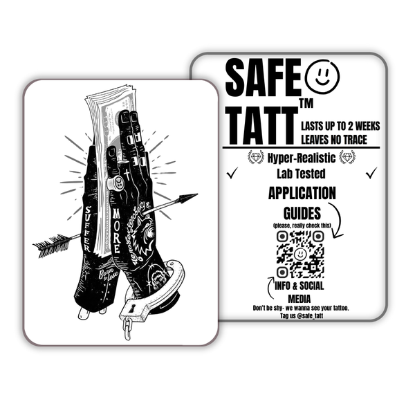 Suffer More semi-permanent tattoo by SafeTatt