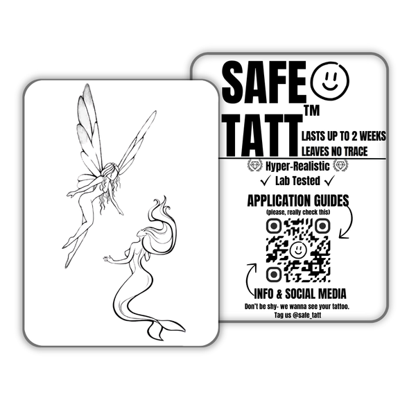 Fairy & Mermaid semi-permanent tattoo by SafeTatt
