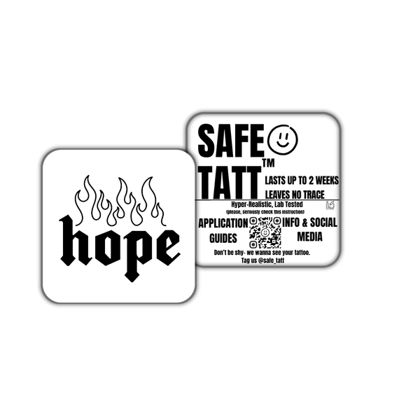 Burning Hope semi-permanent tattoo by SafeTatt
