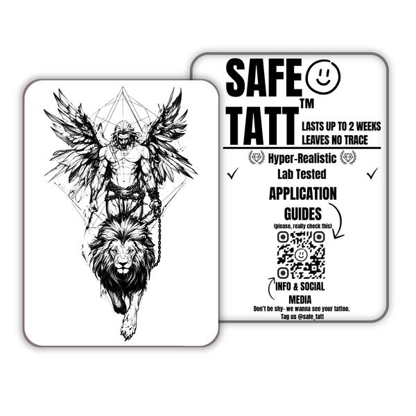 Winged Alpha semi-permanent tattoo by SafeTatt