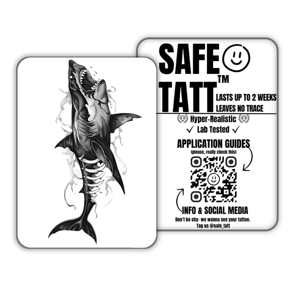 Raging Shark semi-permanent tattoo by SafeTatt