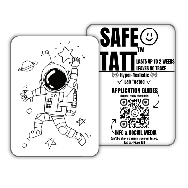 Space Explorer semi-permanent tattoo by SafeTatt