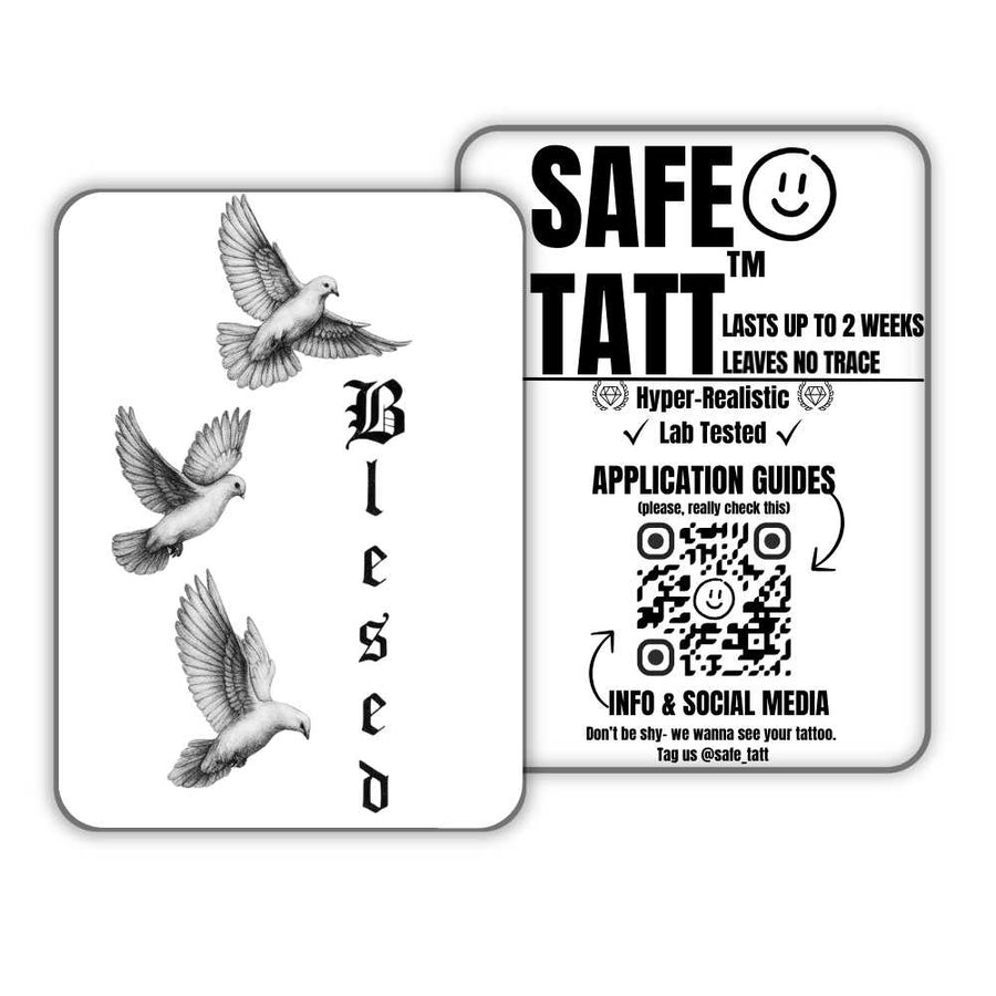 Flight of Faith semi-permanent tattoo by SafeTatt