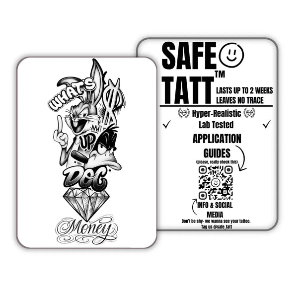 Street Money semi-permanent tattoo by SafeTatt