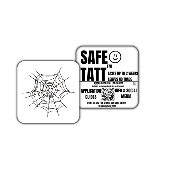 Spider Web semi-permanent tattoo by SafeTatt