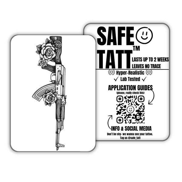 Flowers of War semi-permanent tattoo by SafeTatt