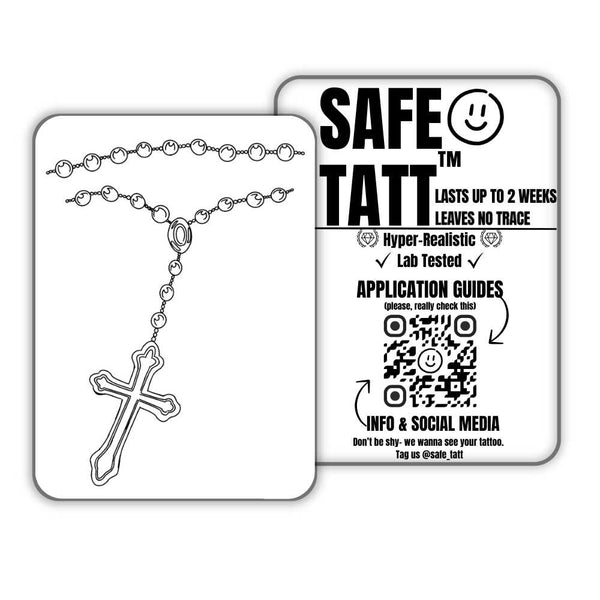 Rosary of Faith semi-permanent tattoo by SafeTatt