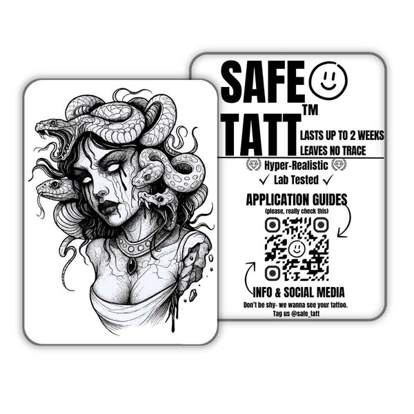 Medusa of Despair semi-permanent tattoo by SafeTatt