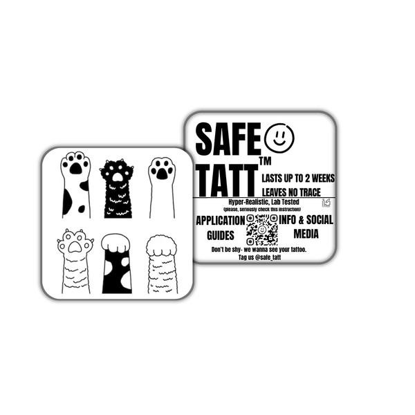 Cat Paw Party semi-permanent tattoo by SafeTatt