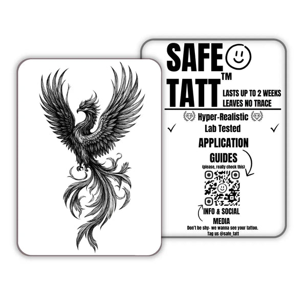 Rising Phoenix semi-permanent tattoo by SafeTatt