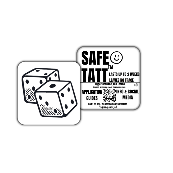 Dice 3 semi-permanent tattoo by SafeTatt