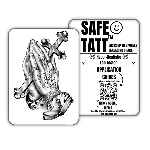 Holy Faith semi-permanent tattoo by SafeTatt