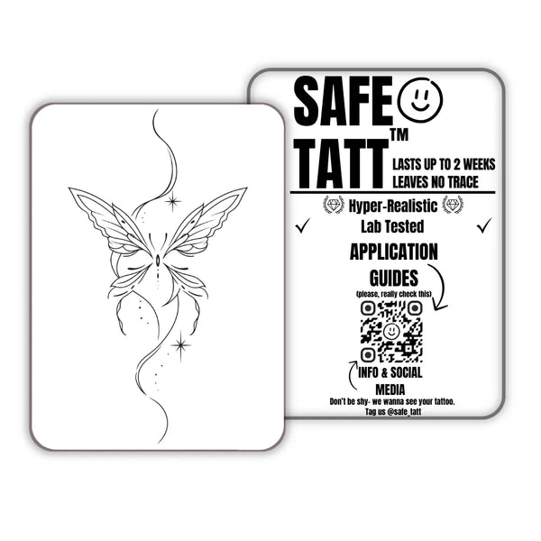 Light Moth semi-permanent tattoo by SafeTatt