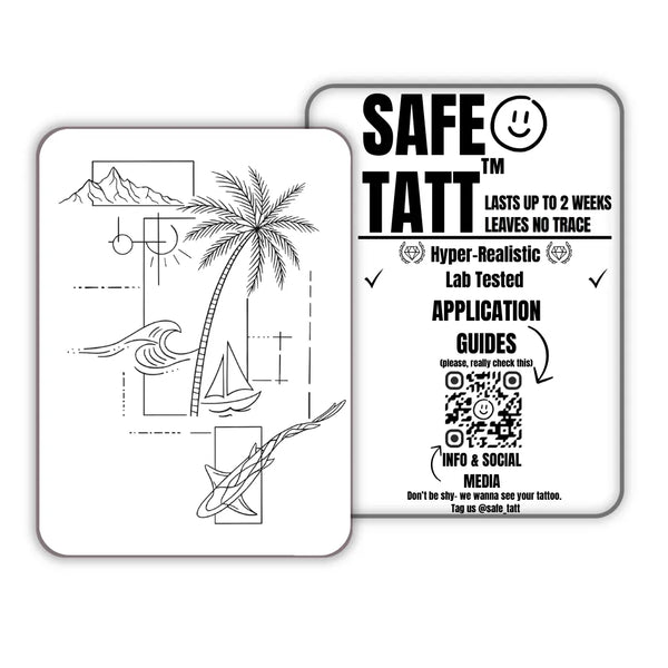 Ocean Escape semi-permanent tattoo by SafeTatt