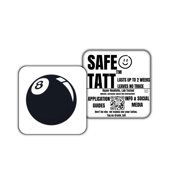 Black Ball semi-permanent tattoo by SafeTatt