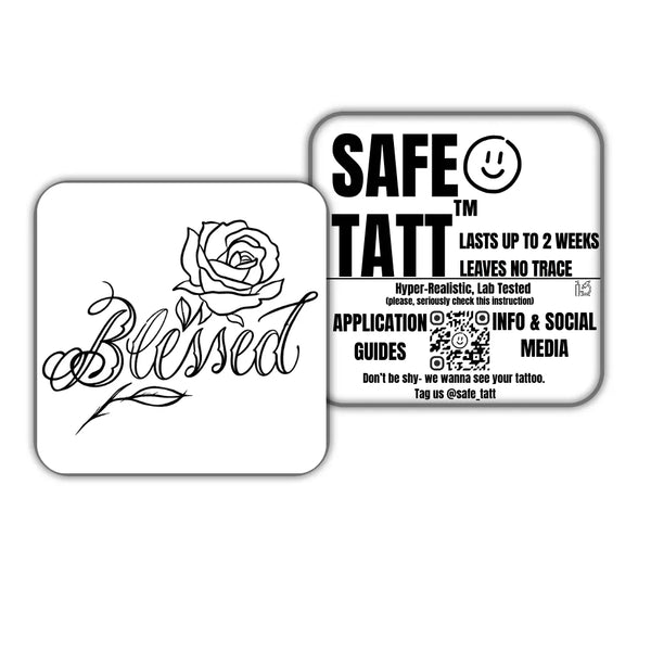 Blessed Rose semi-permanent tattoo by SafeTatt