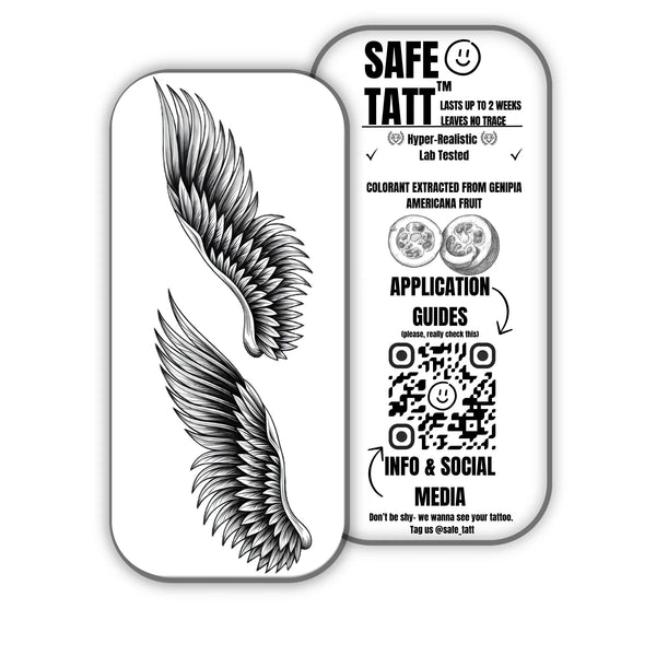 Angel Wings semi-permanent tattoo by SafeTatt